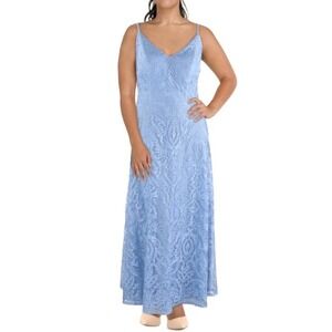 Speechless Prom Blue Embroidered V-Neck Gown Formal Dress 20W NWT